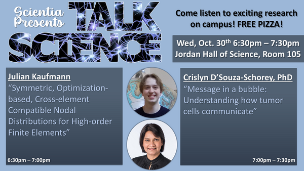 Advertisement for Talk Science October 30 2024